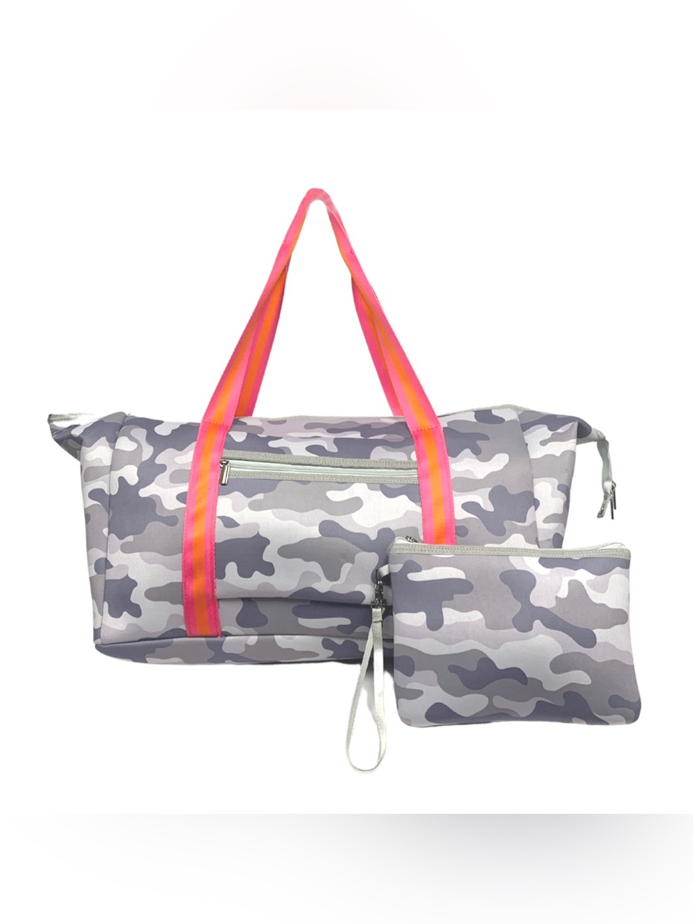 Lulu Mac Gray Camo Neoprene Duffle Bag